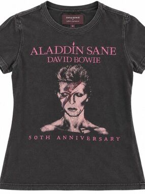 NWT David Bowie Aladdin Sane 50th Anniversary Graphic Tee, S